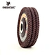 Curved flap disc for polishing easy control